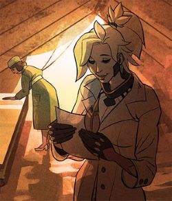 mercy reading a letter from genji