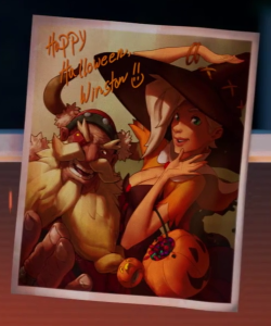 mercy with torb on halloween